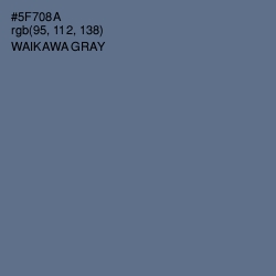 #5F708A - Waikawa Gray Color Image