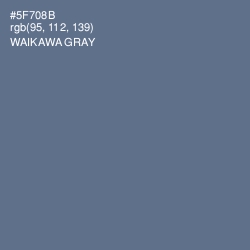 #5F708B - Waikawa Gray Color Image