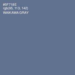#5F718E - Waikawa Gray Color Image