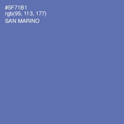 #5F71B1 - San Marino Color Image