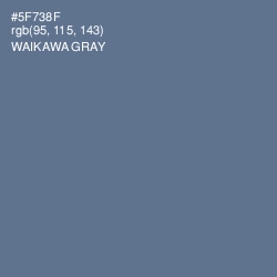 #5F738F - Waikawa Gray Color Image