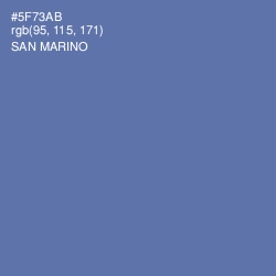 #5F73AB - San Marino Color Image