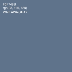 #5F748B - Waikawa Gray Color Image