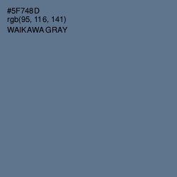 #5F748D - Waikawa Gray Color Image