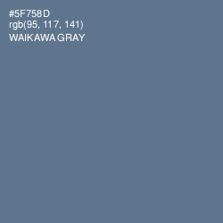 #5F758D - Waikawa Gray Color Image