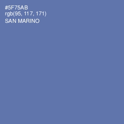 #5F75AB - San Marino Color Image