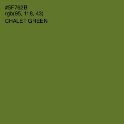 #5F762B - Chalet Green Color Image