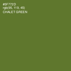 #5F772D - Chalet Green Color Image