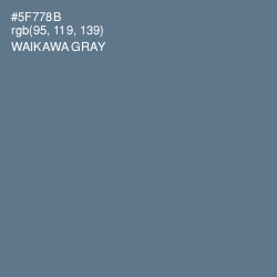 #5F778B - Waikawa Gray Color Image