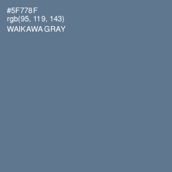 #5F778F - Waikawa Gray Color Image