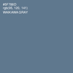 #5F788D - Waikawa Gray Color Image