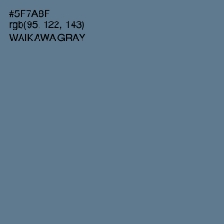 #5F7A8F - Waikawa Gray Color Image