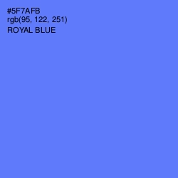 #5F7AFB - Royal Blue Color Image