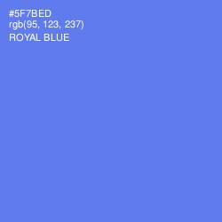 #5F7BED - Royal Blue Color Image