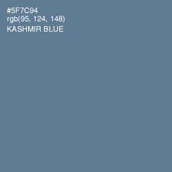 #5F7C94 - Kashmir Blue Color Image