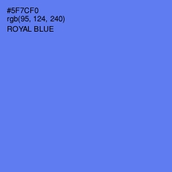 #5F7CF0 - Royal Blue Color Image
