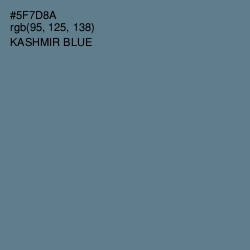 #5F7D8A - Kashmir Blue Color Image