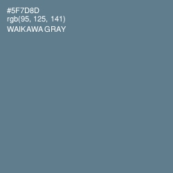 #5F7D8D - Waikawa Gray Color Image