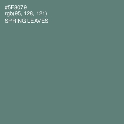 #5F8079 - Spring Leaves Color Image