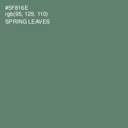 #5F816E - Spring Leaves Color Image