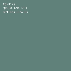 #5F8179 - Spring Leaves Color Image