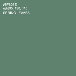 #5F826E - Spring Leaves Color Image