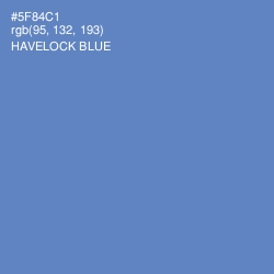 #5F84C1 - Havelock Blue Color Image
