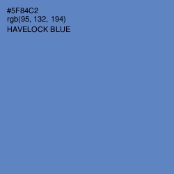 #5F84C2 - Havelock Blue Color Image