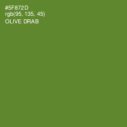 #5F872D - Olive Drab Color Image