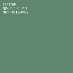 #5F876F - Spring Leaves Color Image