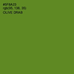 #5F8A23 - Olive Drab Color Image