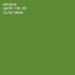 #5F8A35 - Olive Drab Color Image
