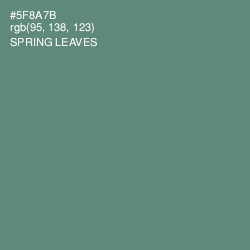 #5F8A7B - Spring Leaves Color Image