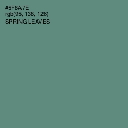 #5F8A7E - Spring Leaves Color Image