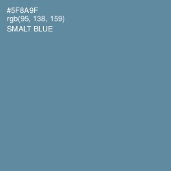 #5F8A9F - Smalt Blue Color Image