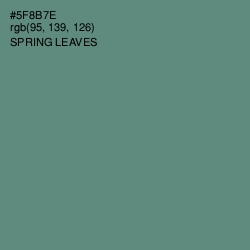 #5F8B7E - Spring Leaves Color Image