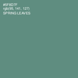 #5F8D7F - Spring Leaves Color Image