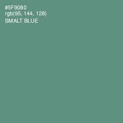 #5F9080 - Smalt Blue Color Image