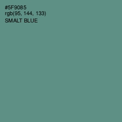 #5F9085 - Smalt Blue Color Image