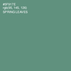 #5F917E - Spring Leaves Color Image