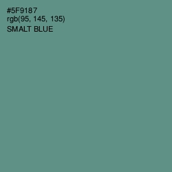 #5F9187 - Smalt Blue Color Image