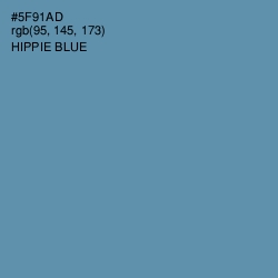 #5F91AD - Hippie Blue Color Image