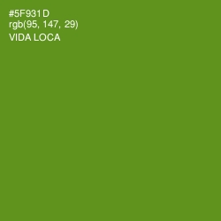 #5F931D - Vida Loca Color Image