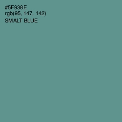 #5F938E - Smalt Blue Color Image