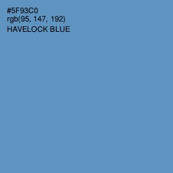 #5F93C0 - Havelock Blue Color Image