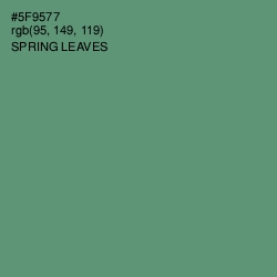 #5F9577 - Spring Leaves Color Image