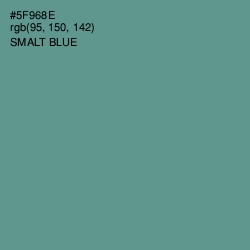 #5F968E - Smalt Blue Color Image