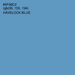 #5F99C2 - Havelock Blue Color Image