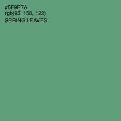 #5F9E7A - Spring Leaves Color Image