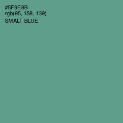 #5F9E8B - Smalt Blue Color Image